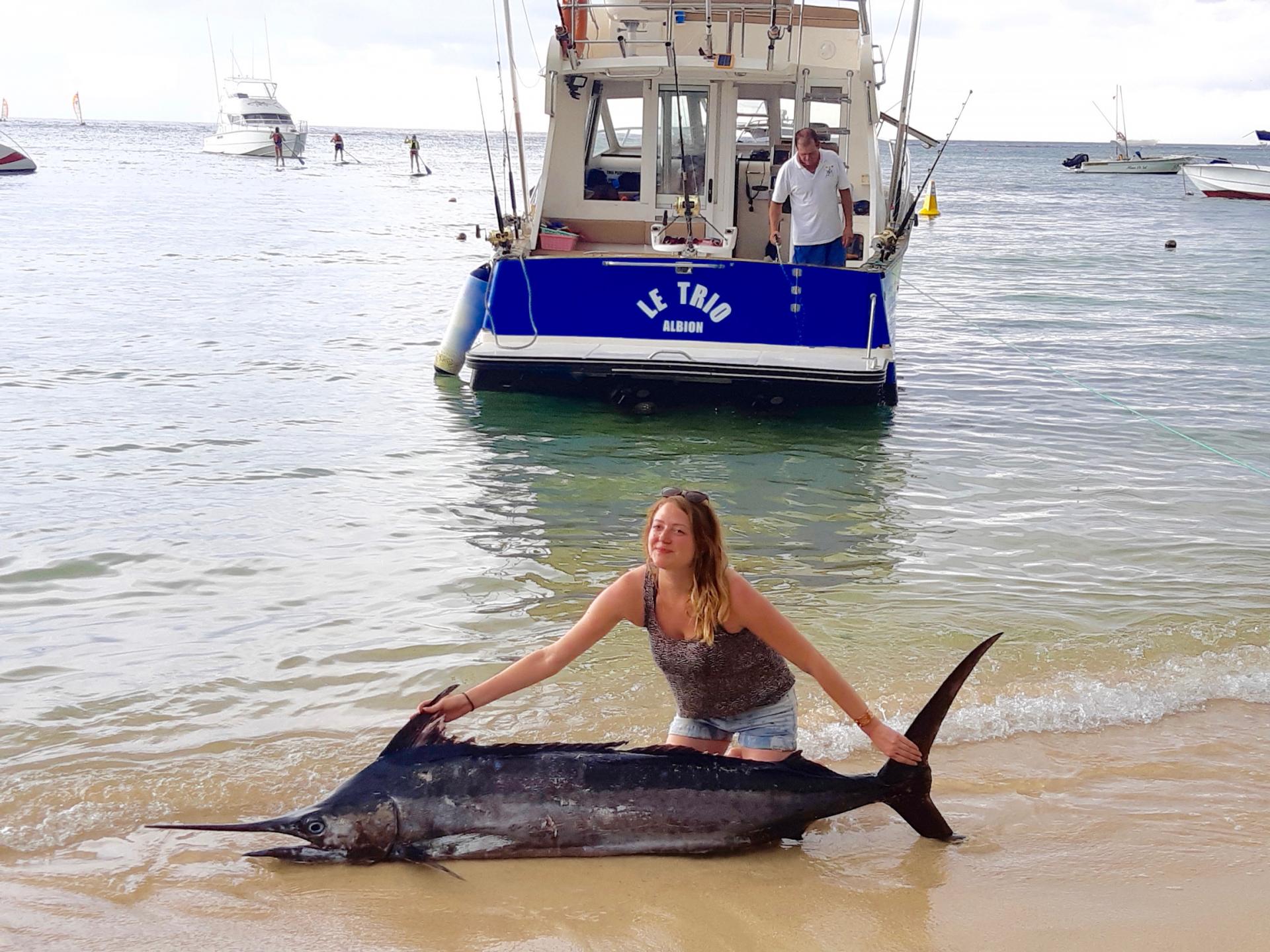 Camille and the marlin 160 lbs